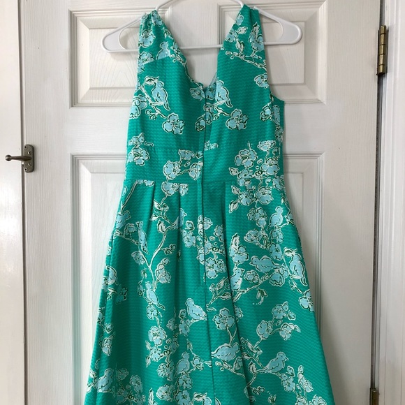 Lilly Pulitzer size 4 Parker dress Lagoon Birds and the Bees print - Picture 4 of 12